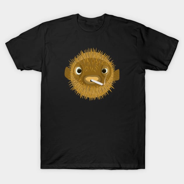 A Puffing Pufferfish T-Shirt by Suneldesigns
